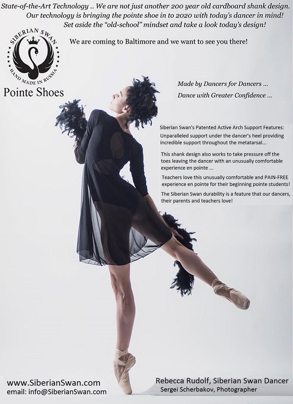 Siberian Swan at Baltimore Dance Retail Show 2020 Siberian Swan